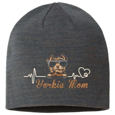Funny Yorkie Mom Gift For Yorkie Dog Lovers Sustainable Beanie