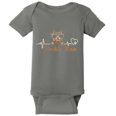 Funny Yorkie Mom Gift For Yorkie Dog Lovers Baby Bodysuit