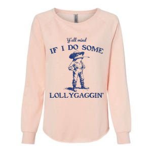 Funny Yall Mind If I Do Some Lollygagging Cowboy Frog Womens California Wash Sweatshirt