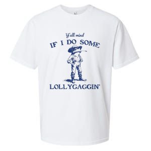 Funny Yall Mind If I Do Some Lollygagging Cowboy Frog Sueded Cloud Jersey T-Shirt