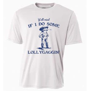 Funny Yall Mind If I Do Some Lollygagging Cowboy Frog Cooling Performance Crew T-Shirt