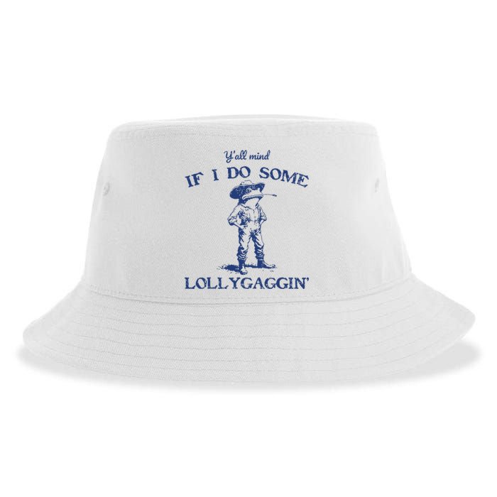 Funny Yall Mind If I Do Some Lollygagging Cowboy Frog Sustainable Bucket Hat