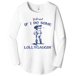 Funny Yall Mind If I Do Some Lollygagging Cowboy Frog Women's Perfect Tri Tunic Long Sleeve Shirt