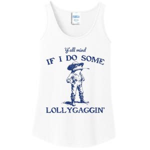 Funny Yall Mind If I Do Some Lollygagging Cowboy Frog Ladies Essential Tank