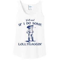 Funny Yall Mind If I Do Some Lollygagging Cowboy Frog Ladies Essential Tank