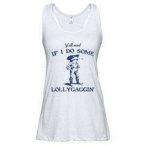 Funny Yall Mind If I Do Some Lollygagging Cowboy Frog Ladies Essential Flowy Tank