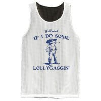 Funny Yall Mind If I Do Some Lollygagging Cowboy Frog Mesh Reversible Basketball Jersey Tank