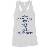 Funny Yall Mind If I Do Some Lollygagging Cowboy Frog Women's Racerback Tank