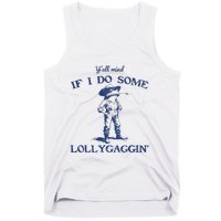 Funny Yall Mind If I Do Some Lollygagging Cowboy Frog Tank Top