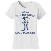 Funny Yall Mind If I Do Some Lollygagging Cowboy Frog Women's T-Shirt