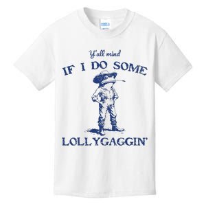 Funny Yall Mind If I Do Some Lollygagging Cowboy Frog Kids T-Shirt