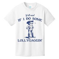 Funny Yall Mind If I Do Some Lollygagging Cowboy Frog Kids T-Shirt