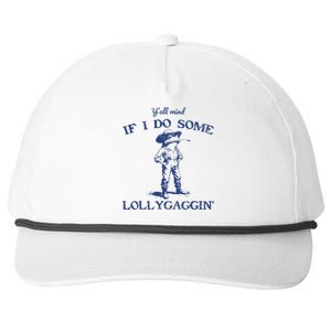 Funny Yall Mind If I Do Some Lollygagging Cowboy Frog Snapback Five-Panel Rope Hat