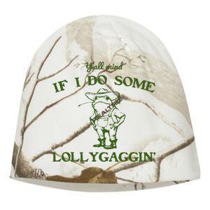 Funny YAll Mind If I Do Some Lollygaggin Kati - Camo Knit Beanie