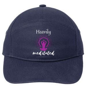 Funny Yoga Meditated Heavily Meditation Spiritual Funny Gift Cool Gift 7-Panel Snapback Hat