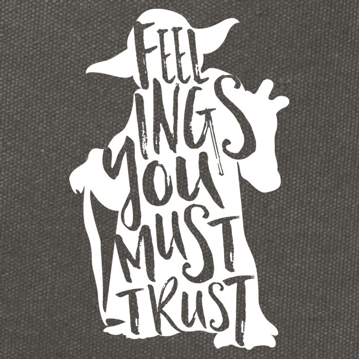 Feelings You Must Trust Cotton Canvas Backpack