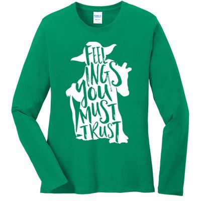 Feelings You Must Trust Ladies Long Sleeve Shirt