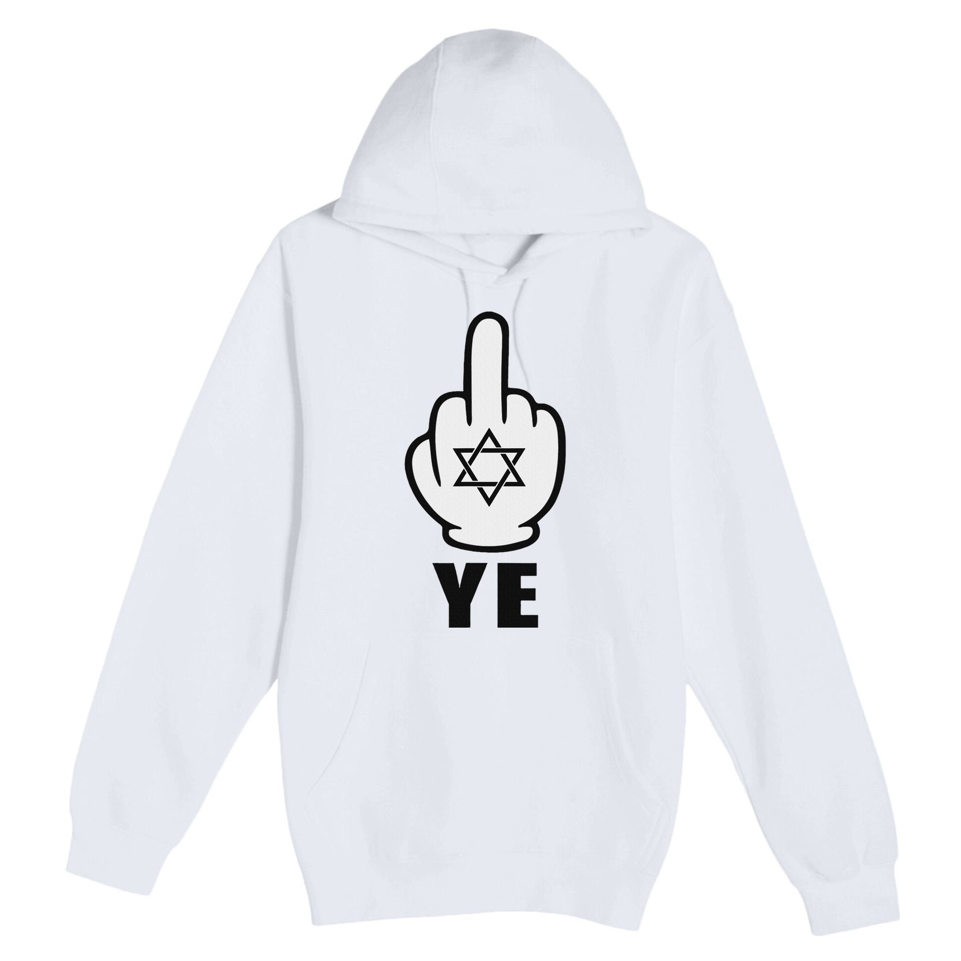 Fuck Ye Middle Finger For Ye Jewish Celebrities Premium Pullover Hoodie