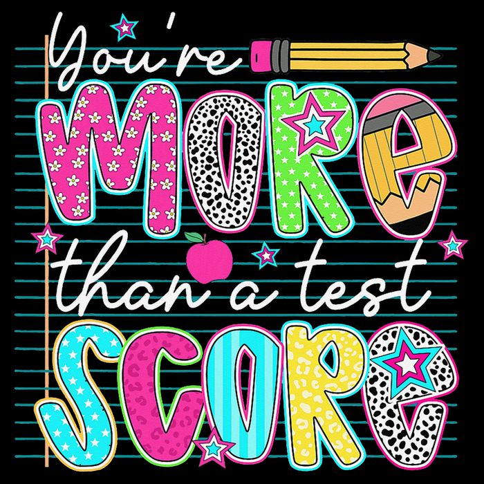 Funny Youre More Than A Test Score Testing Day Teacher Drawstring Bag