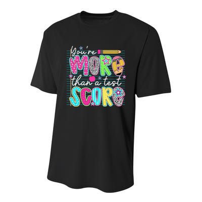 Funny Youre More Than A Test Score Testing Day Teacher Youth Performance Sprint T-Shirt