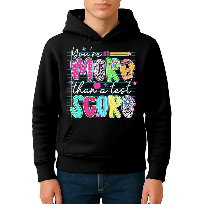 Funny Youre More Than A Test Score Testing Day Teacher Kids Hoodie