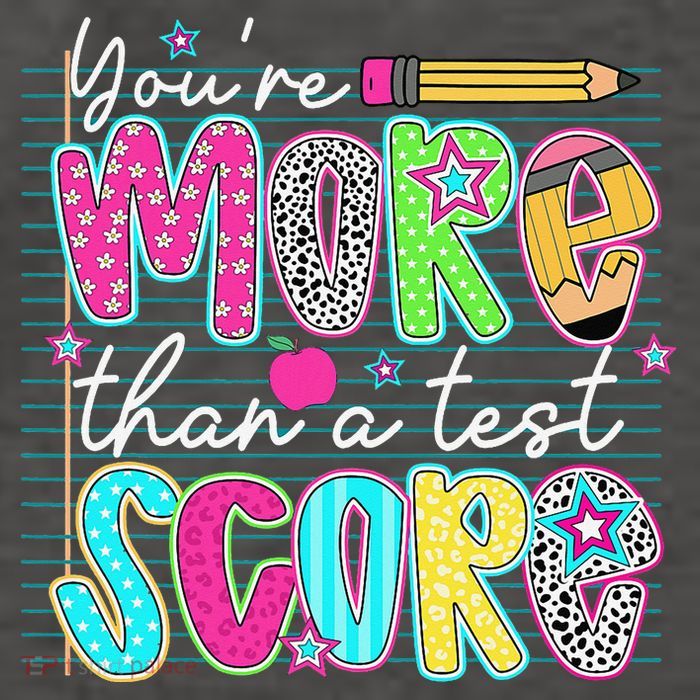 Funny Youre More Than A Test Score Testing Day Teacher Vector Backpack