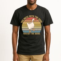 Funny You Mess With The Honk You Get The Bonk Funny Retro Vintage Goose Tall T-Shirt