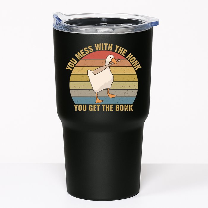 Funny You Mess With The Honk You Get The Bonk Funny Retro Vintage Goose Tumbler