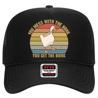 Funny You Mess With The Honk You Get The Bonk Funny Retro Vintage Goose Hat