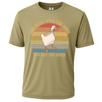 Funny You Mess With The Honk You Get The Bonk Funny Retro Vintage Goose Performance Shirt