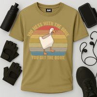 Funny You Mess With The Honk You Get The Bonk Funny Retro Vintage Goose Performance Shirt