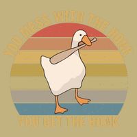 Funny You Mess With The Honk You Get The Bonk Funny Retro Vintage Goose Performance Shirt
