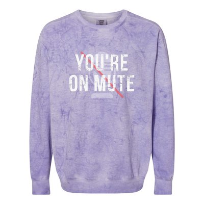 Funny YouRe On Mute! Colorblast Crewneck Sweatshirt