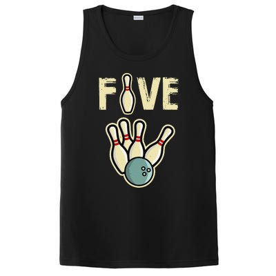 Five Year Old Bowling Birthday Party Pin PosiCharge Competitor Tank