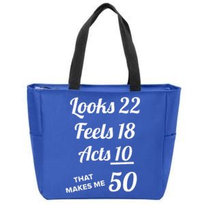 Fifty Years Old Birthday Present For 50 Year Old Zip Tote Bag