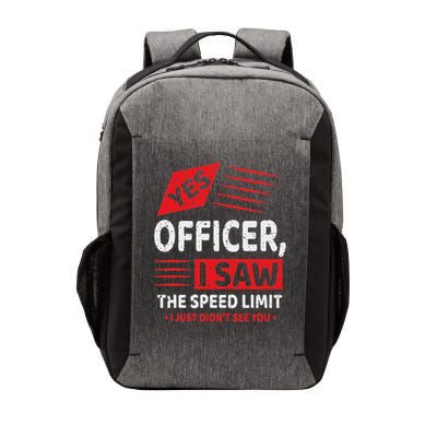 Funny Yes Officer Muscle Car Speedlimit Gears Mechanic Vector Backpack