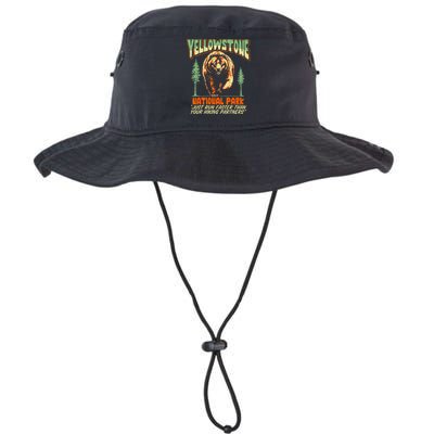 Funny Yellowstone Park Grizzly Bear Outrun Hiking Partners Legacy Cool Fit Booney Bucket Hat