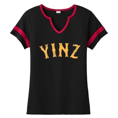 Funny Yinz Pittsburgh Pennsylvania Yinzer Souvenir Ladies Halftime Notch Neck Tee