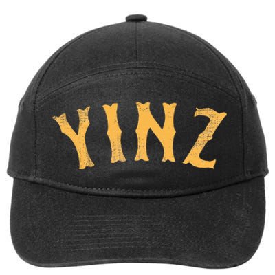 Funny Yinz Pittsburgh Pennsylvania Yinzer Souvenir 7-Panel Snapback Hat