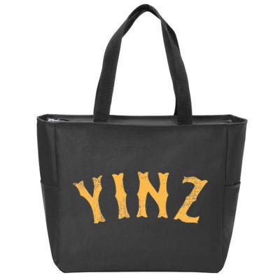 Funny Yinz Pittsburgh Pennsylvania Yinzer Souvenir Zip Tote Bag