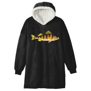 Funny Yellow Perch Fishing Freshwater Fish Angler Hooded Wearable Blanket