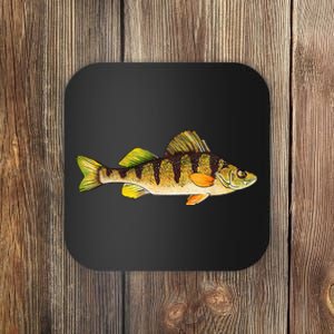 Funny Yellow Perch Fishing Freshwater Fish Angler Coaster