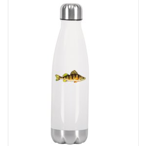 Funny Yellow Perch Fishing Freshwater Fish Angler Stainless Steel Insulated Water Bottle