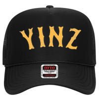 Funny Yinz Pittsburgh Pennsylvania Yinzer Souvenir High Crown Mesh Back Trucker Hat