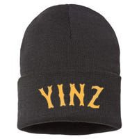 Funny Yinz Pittsburgh Pennsylvania Yinzer Souvenir Sustainable Knit Beanie