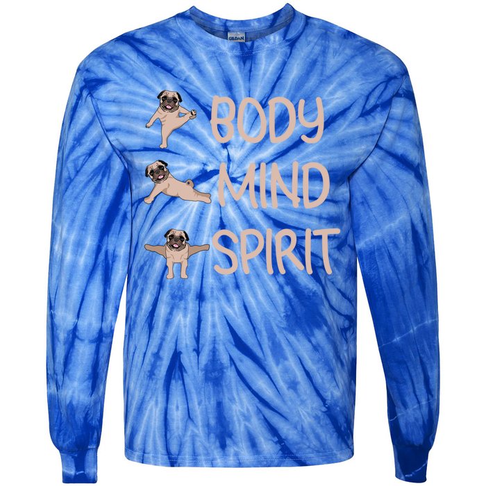 Funny Yoga Pug Funny Dog Lovers Meaningful Gift Tie-Dye Long Sleeve Shirt