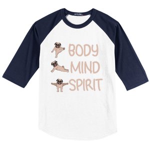 Funny Yoga Pug Funny Dog Lovers Meaningful Gift Baseball Sleeve Shirt