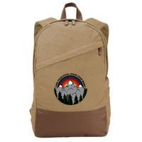 Find Your Path Leave Your Mark Outdoor Camping Retro Cotton Canvas Backpack
