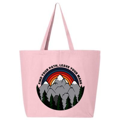 Find Your Path Leave Your Mark Outdoor Camping Retro 25L Jumbo Tote