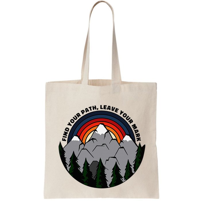 Find Your Path Leave Your Mark Outdoor Camping Retro Bag